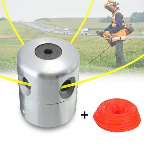 Universal Aluminum Trimmer Head Strimmer Heads String Set With 15m Lines for Strimmer Replacement,Grass Brush Cutter Accessory