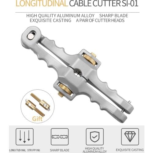 SI-01 Longitudinal Opening Knife Longitudinal Sheath Cable Slitter Fiber Optical Cable Stripper 10-25mm