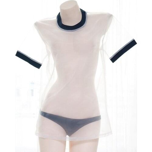 Japanese School Cosplay Costumes For Women And Sexy Transperant Panties Erotic Hot Lingerie