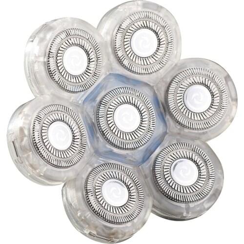 WAHFOX Replacement Shaver Head Electric Shaver 7D Independently 7 Cutter Floating Head Stainless Steel Razor Blade