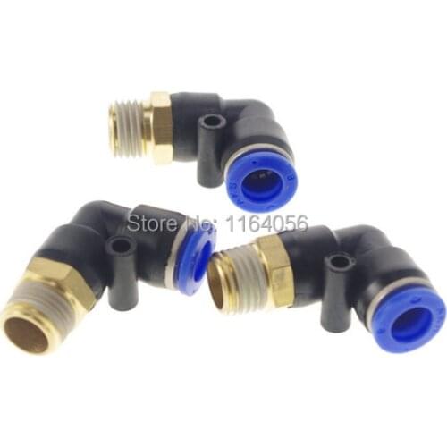 10pcs Tube OD 8mm x BSPT 1/8" Pneumatic Connectors Elbow Fitting