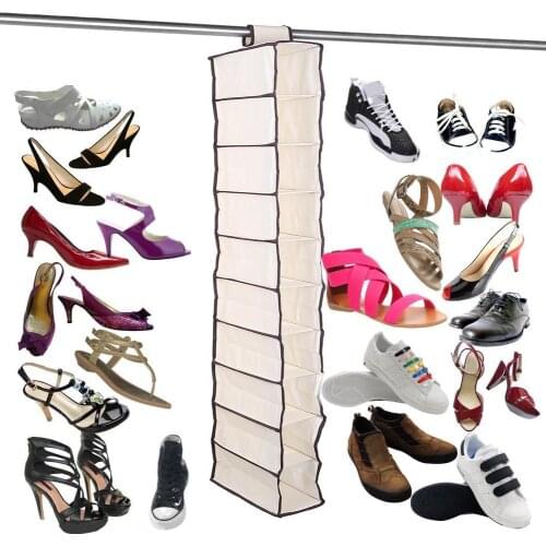 10 Layers Hanging Storage Bag Closet Organizer Wardrobe Organizer Clothes Door Storage Rack Pocket Shoes Hanging Box Shelves