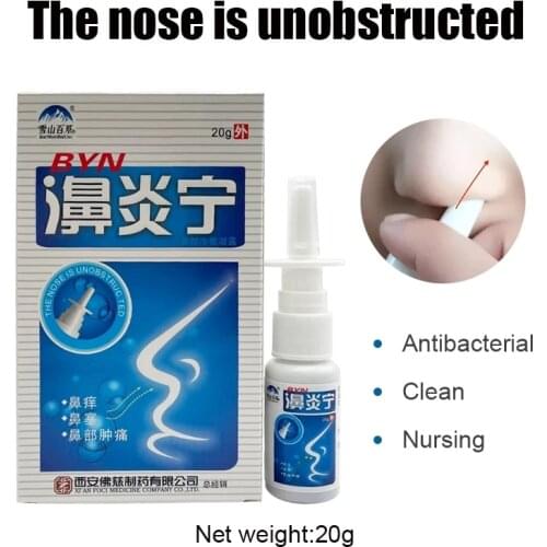 100% Chinese Herbal Medicine Nose Spray Relieves Itchy Nasal Congestion/Nasal Swelling Effectively Clean And Inhibit Bacteria
