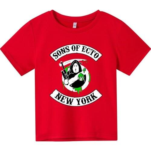 2021 fashion 100%cotton Kids Movie Music Ghost Busters Funny T Shirt Design Summer Tops Boy Girl Casual T-shirt Cosplay Costumes