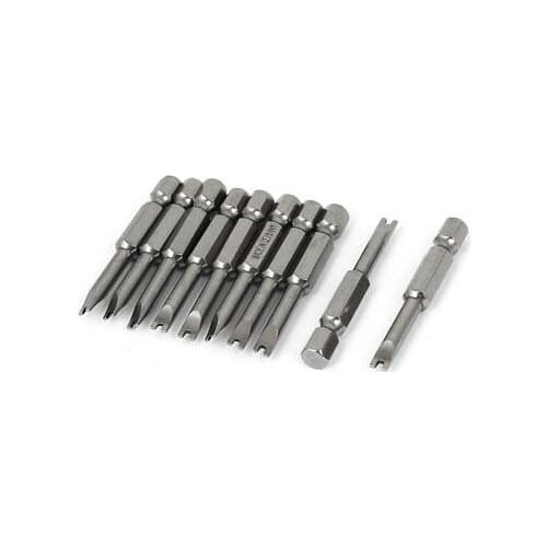 4.3mm Spanner Head U5 Magnetic U Shaped Screwdriver Bits Gray 10pcs