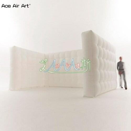 4mL x 2.4mW x 2m H Customized right angle office wall inflatable Air structure walls with spotlights on discount