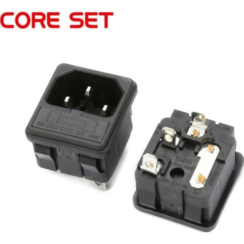 5 PCS AC Socket Adapter 10A/250V SP-861 3 PIN AC Power Socket Connector AC With Fuse Base 5 * 20MM