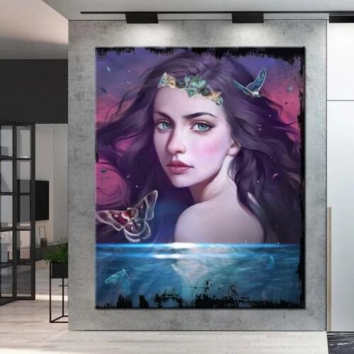 NEW Diamond Embroidery Portrait Full Drill Square Home Decor Picture Of Rhinestone 5D DIY Diamond Painting Dream Girl