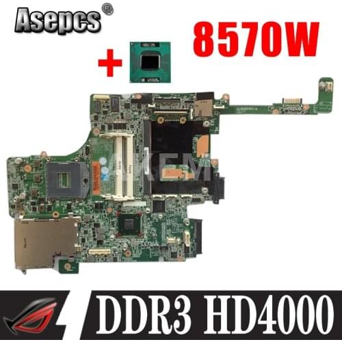 Asepcs 690643-001 Main Board For Hp Elitebook 8570W Laptop Motherboard DDR3 HD4000 J8A with graphics slot
