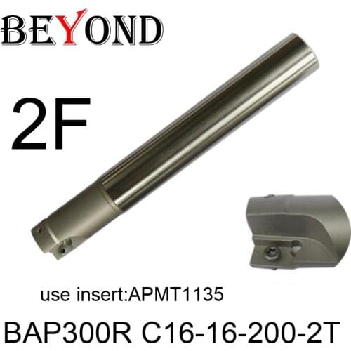 BAP300R C16-16-200-2T,Right angle 90 degree milling cutter arbor Fraise en bout for APMT1135 carbide inserts 2 flute
