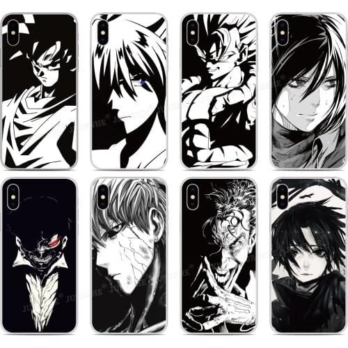 Black White Anime Cover For Alcatel 3 3L 3V 3X 1 3C 1C 1X 1V 1S 2019 Soft Case For Alcatel 1SE 1S 1V 3L 3C 1A 1B 2020 Phone Case