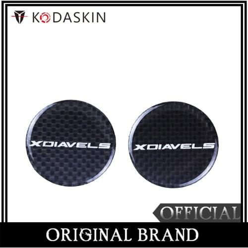 KODASKIN Motorcycle 3D Carbon Timing Belt Cover Front and Rear Round Decal for Ducati XDIAVELS