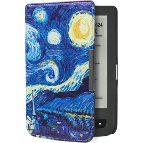 Folio PU leather cover case for pocketbook 614/624 /626 plus for pocketbook touch lux 3 e-reader e-book cover shell +free gift