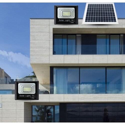 Freewing Solar Street Lamp LED Solar Light Double Head Super Bright Big Capacity Spotlight Aluminium Wireless Outdoor Waterproof