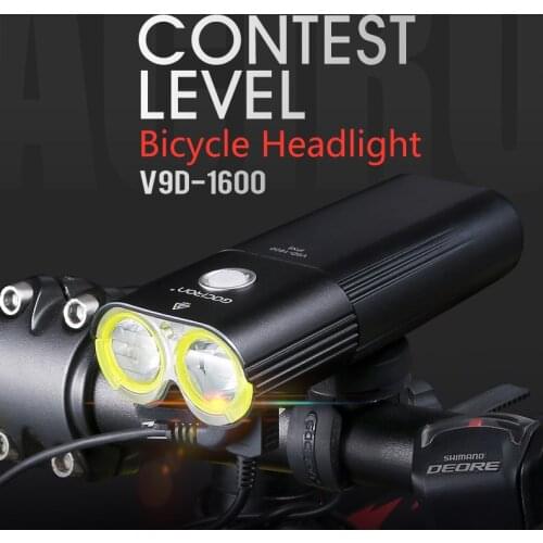 GACIRON 1600 Lumens USB Rechargeable Bicycle Light Waterproof Bike Light Flashlight