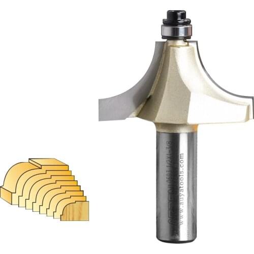 HUHAO Beading Router Bit Woodworking Router Bits Tungsten Carbide Beading Bit - 1/4*1/8 - 1/4" Shank - Arden A0603014