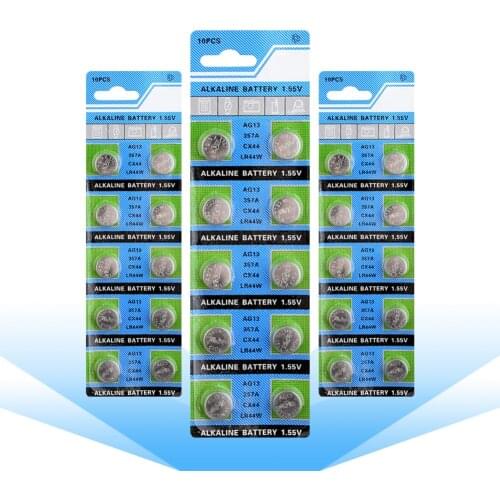 30pcs AG13 A76 LR44 Button Coin Cell Alkaine Watch Battery D303 D357 D76A G13 G13A GP76 GPA76 GS14 L1154 LR1154 For Watch Toys