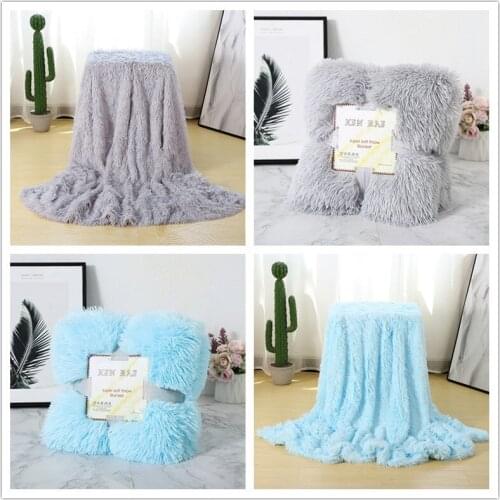Shaggy Super Soft Coral Fleece Blanket Warm Cozy Bedding Blanket Fluffy Sofa Bedding Airplane Hotel Throw Sofa Blanket New