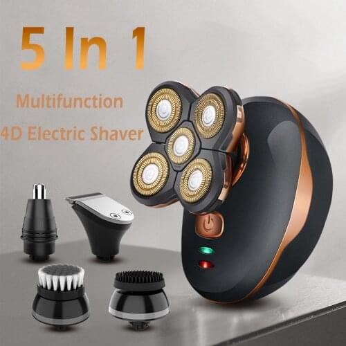Multifunction 4D Electric Shaver 5 in 1 Mens Razor Beard Shaving Machine Trimmer Clipper Hair Cutting Removal Machine Barber