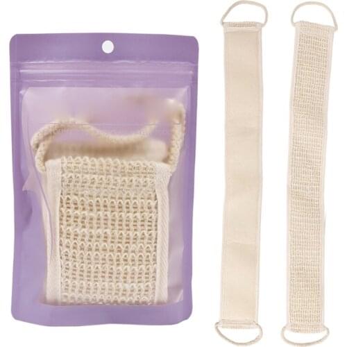 Multifunctional Soft Cotton Linen Body Cleaning Back Scrubber Bathroom Tool