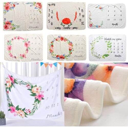 Baby Newborn Milestone Blanket Photo Background Cloth Male and Female Infants Children Room Photography Props