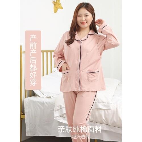 Autumn New Women Pajamas Set Winter Maternity Pijamas Suit Flannel Breastfeeding Pajamas Coral Fleece Pregnant Sleepwear M-3XL