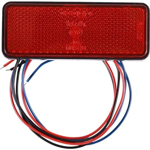 LED Reflector Red Rear Tail Brake Stop Marker Light Truck Trailer SUV Motorcycle