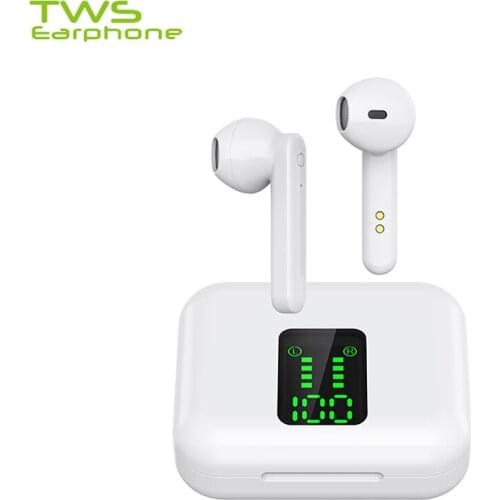 TWSearphone X15 2020 New Wireless Headphone Stereo Earbud Headset With Charging Box Led Display Sport Waterproof Earset With Mic