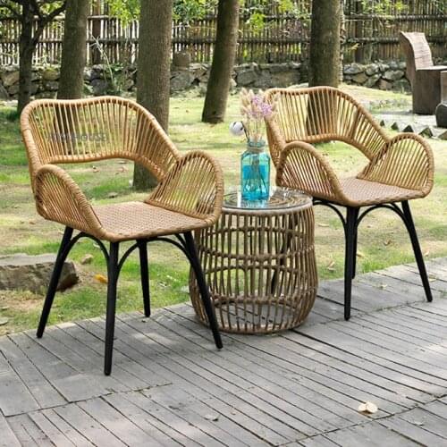 Outdoor furniture Garden Tea Table Three Piece Set Rocking Chair Outdoor Set Lounge chairs Villa courtyard Balcony Rattan chair