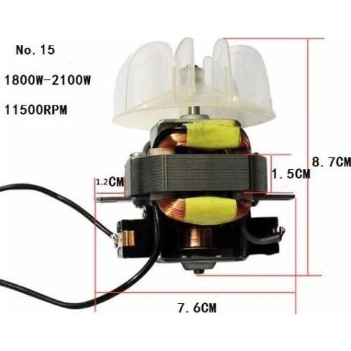 Fan Parts 220V 1800-2100W Large power motor for barber shop hair dryer use with fan blade
