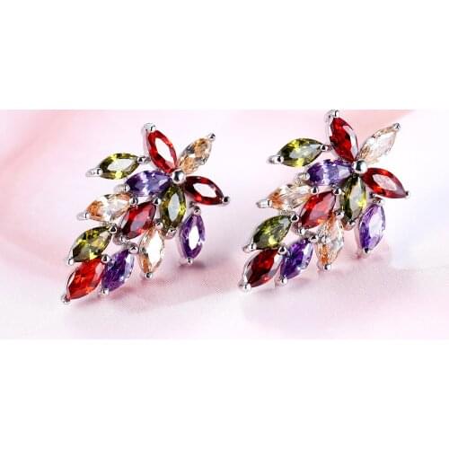 Foreign trade new European creative ear ornaments zircon jewelry womens decorative earrings manufacturers processing wholesale