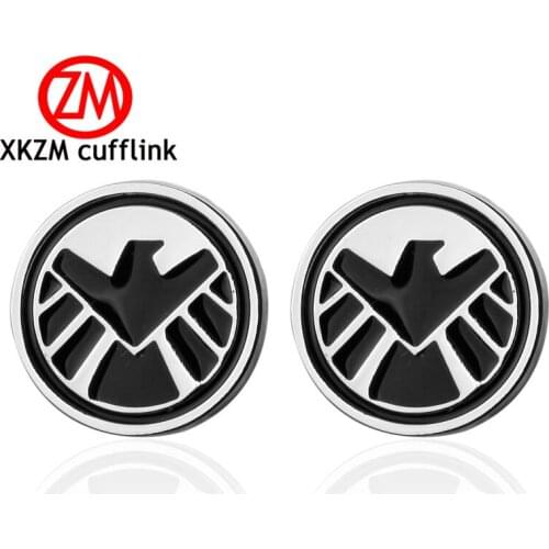 High Quality French Style round black bird Cufflinks For Mens Shirt Brand suit Cuff Buttons Top sale Cuff Links Jewelry