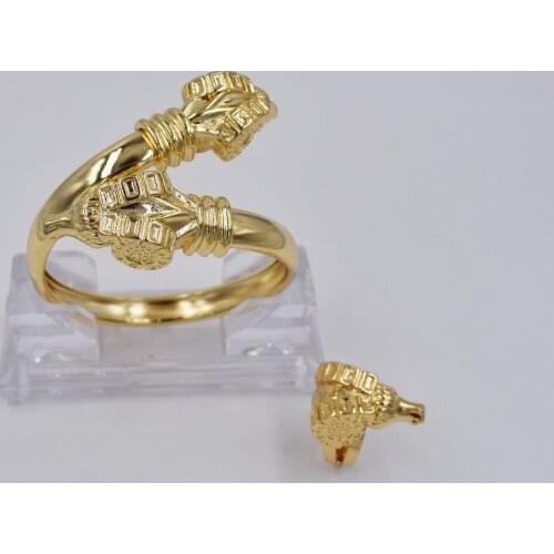 High Quality Ltaly 750 Gold color Jewelry Set For Women african beads jewlery fashion necklace set earring jewelry