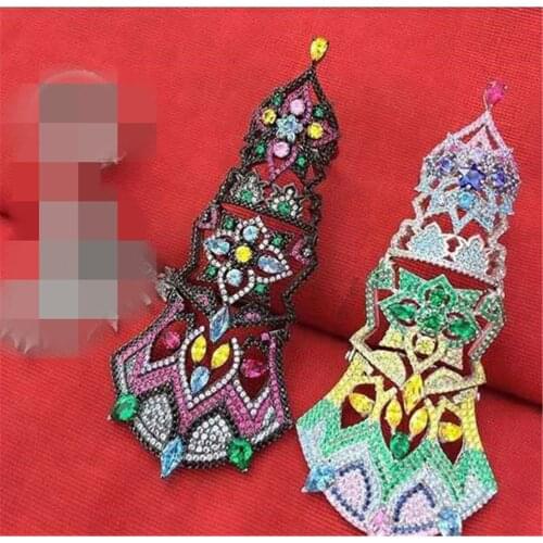 XA272 Luxury Designer Fashion 925 Sterling Silver Jewelry Zirconia snake tassel shape az