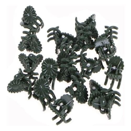 50Pcs/lot Plant Fix Clips Orchid Stem Vine Support Flowers Tied Branch Clamping