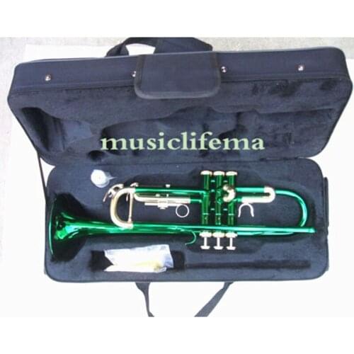 Green colors Bb Nice Trumpet nice Sound Metal Technique