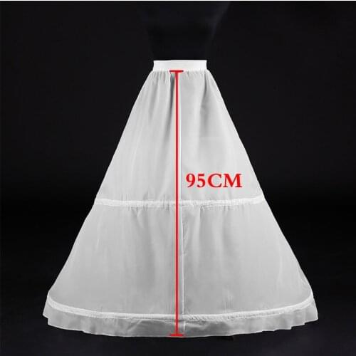 2019 Women White 2 Hoops A-line Wedding Accessories Bridal Crinolines Vestidos De Novia Underskirt Bustle Petticots