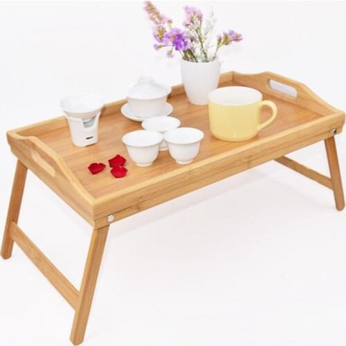 1pc Portable Foldable Computer Stand Wooden Laptop Desk Notebook Desk Table Bed Sofa Breakfast Tray Picnic Table Studying Table