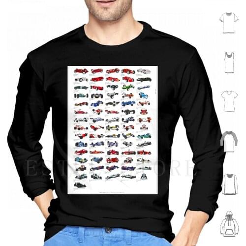1950 _ 2020 Winners Hoodie Long Sleeve Lotus Mclaren Williams Fangio Senna Prost Lauda Schumacher Vettel Fernando Alonso