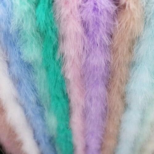 2 Meter Fluffy Turkey Feather Boa Soft Dyed Fur Feather Trim Stripe For Party Costume Stage Cosplay Diy Decoration