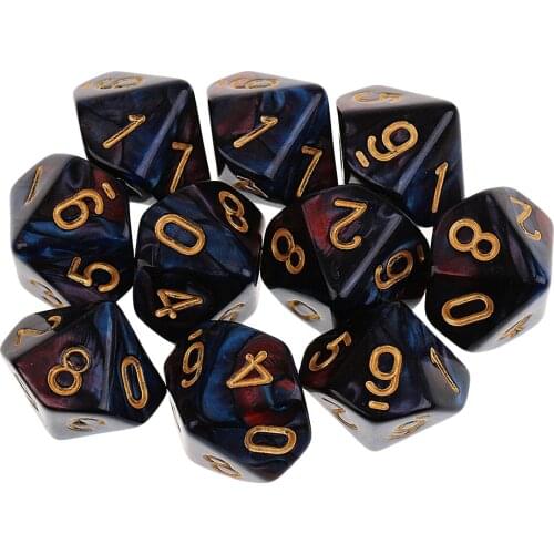 20pcs New 10 Sided Dice Game for Board Games,Kids,Family,Friends Gift Game