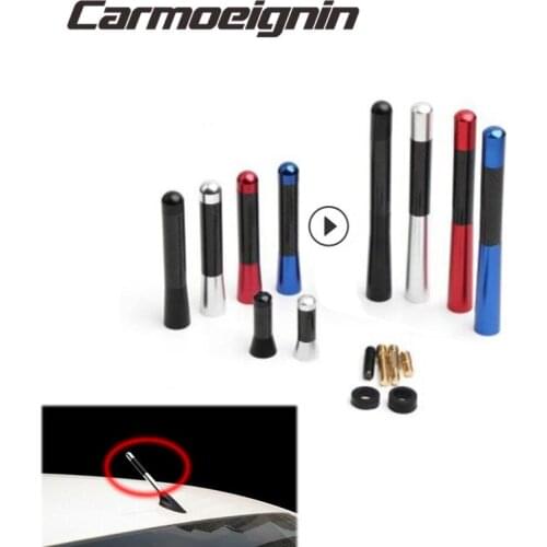 3.5CM 8CM 12CM Car Styling Universal Carbon Fiber CNC 4.7" Screw-On Short Car Radio Antenna for VW Opel Astra Skoda Toyota