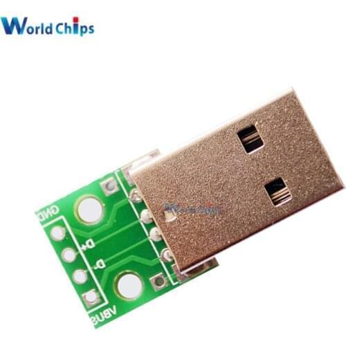 5PCS USB to DIP Adapter Converter 4 pin for 2.54mm PCB Board Power Supply Diy Kit Electronic PCB Board Module