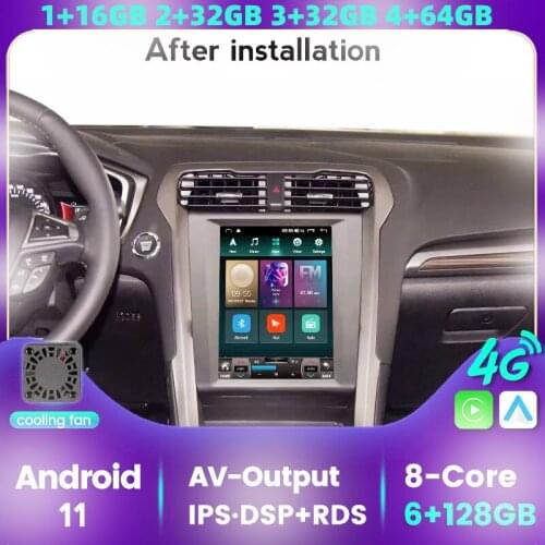 For Ford Mondeo 5 2014 - 2019 RDS Tesla Style Screen Car Radio Multimedia Video Player Navigation GPS Android No 2din 2 Din Dvd