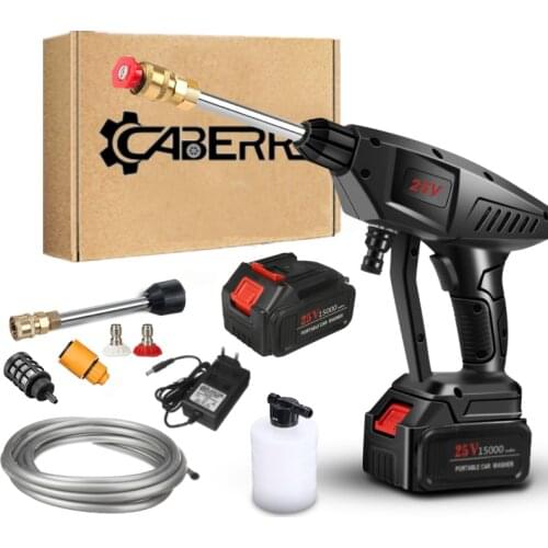 Wireless High Pressure Water Spray Gun Car Wash 30Bar 12V-25V Lithium Battery Car Washer Sray for Home Garden Water Jet Gun