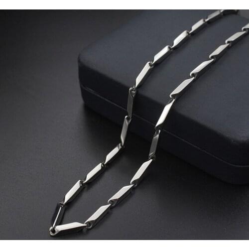 Fashion Jewelry Finding Stainless Steel Necklace Lobster Clasp Rhombic Chains 1.5mm 2mm 3mm Necklace Women Men Accessories