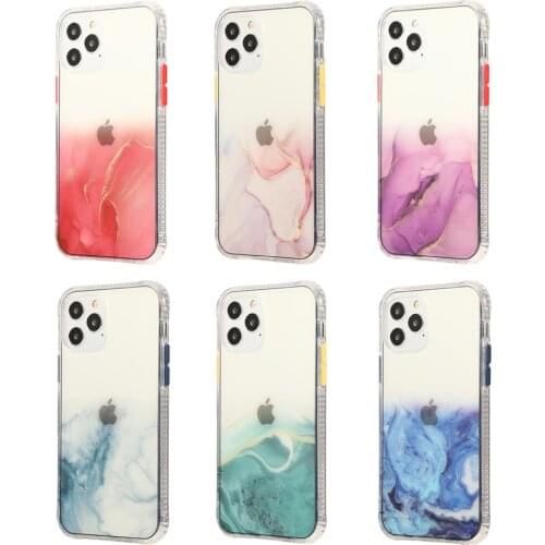For Apple iphone 12 Pro Max Case Soft TPU Transparent marble Slim protective Back Cover Case For iphone 12 12pro 12max shell