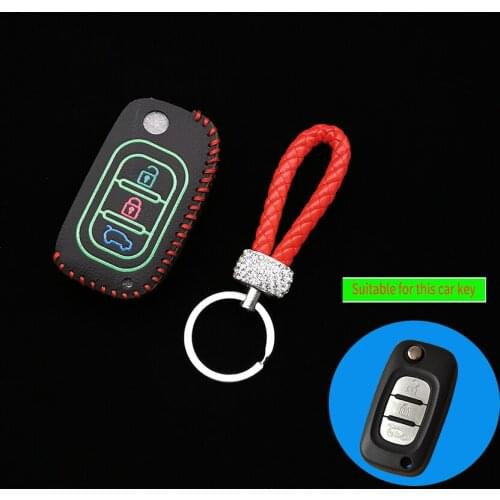 Real Leather Car Key Case For Lada Sedan Largus Kalina Granta Vesta X-Ray Xray Remote Cover Keychain Holder Bag Automobile Acces