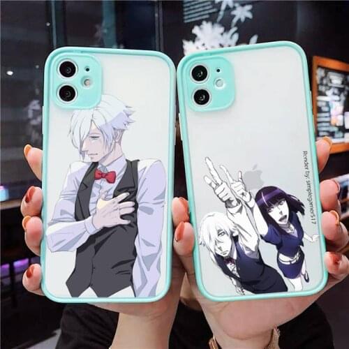 Death Parade Phone Case For iPhone 12 11 Mini Pro XR XS Max 7 8 Plus X Matte transparent blue Back Cover