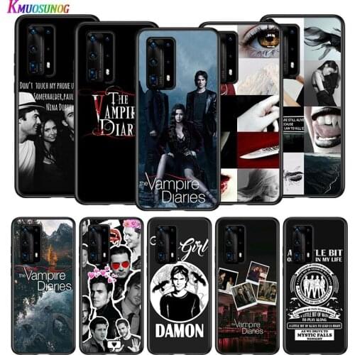 The Vampire Diaries Fierce for Huawei P50 40 P30 P20 P10 Pro Lite E Plus 4G 5G P9 P8 Lite P Smart Z S Soft Black Phone Case